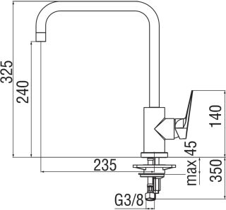 Смеситель Nobili Sky SY97134CR для кухни